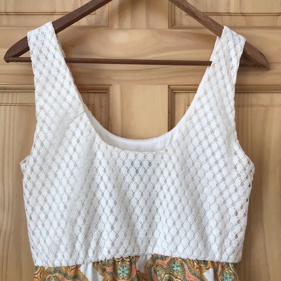 Lily Rose lined high low crochet tank dress size small - Picture 6 of 8